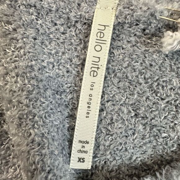 NWT Hello Nite Women’s Steel Blue Crew Neck Short Sleeve e Nylon Sweater - XS - Picture 4 of 8